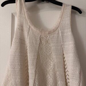 Anthrolopologie  Meadow Rue Cream Tank Sweater Size XS